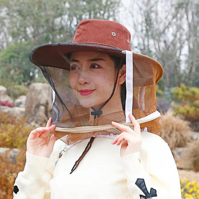 Beekeeping Cowboy Hat Beekeeping Protector Cap Beekeeper Fly Insect Net Cowboy Comfortable Design Anti Bee Hat