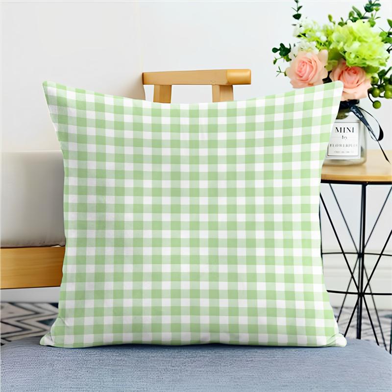 Simple Plaid Striped Pillowcase Dormitory Decoration Office Living Room Home Pillowcase
