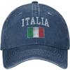 Funny-Italia-Italian-Italy-Flag Gifts for Women Men Black Cowboy Hat Flat Bill Hats Hat Baseball Cap for Sun Protection