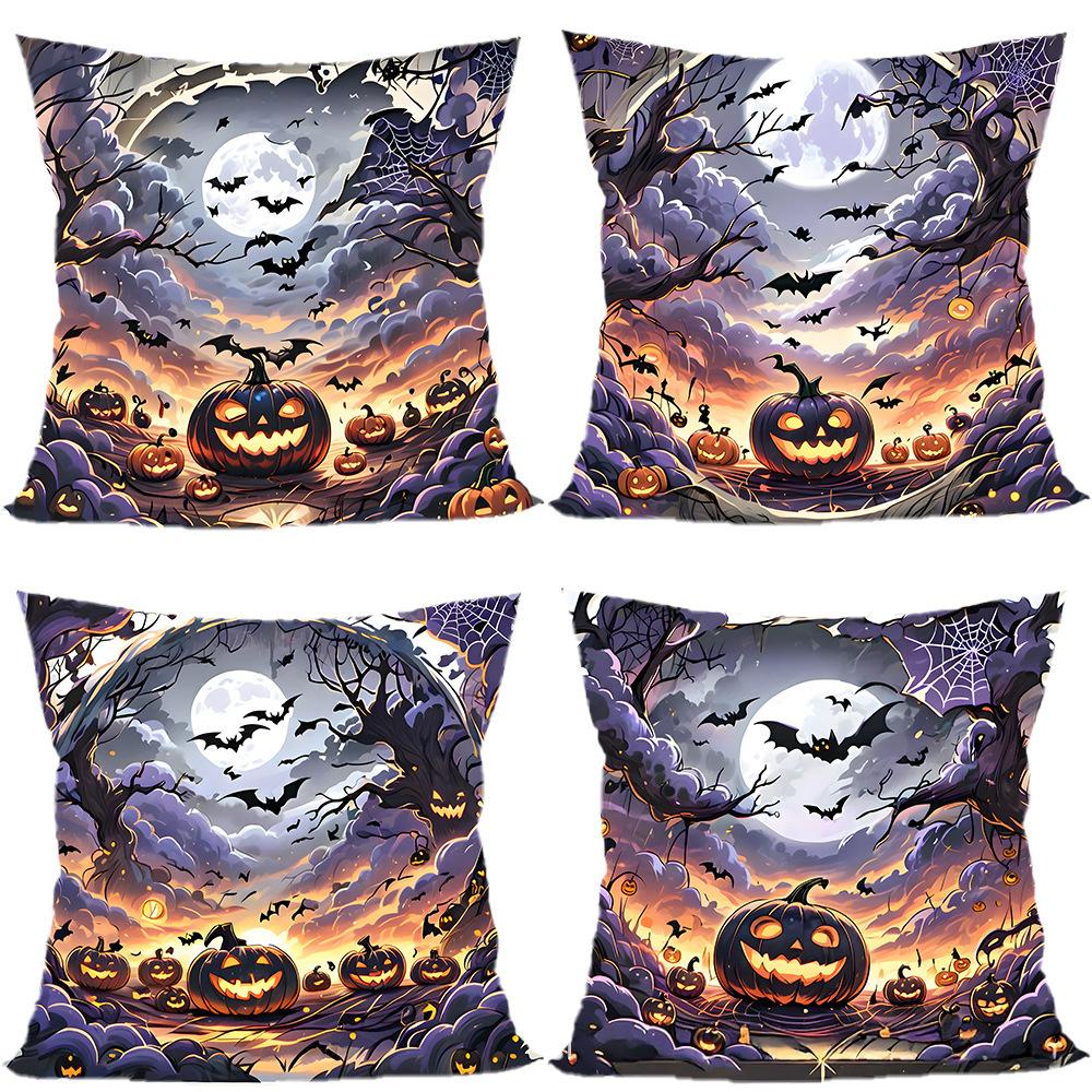 Halloween Pillowcase Pumpkin Skull Funny Ghost Cushion Cover Sofa Living Room Decoration Pillow