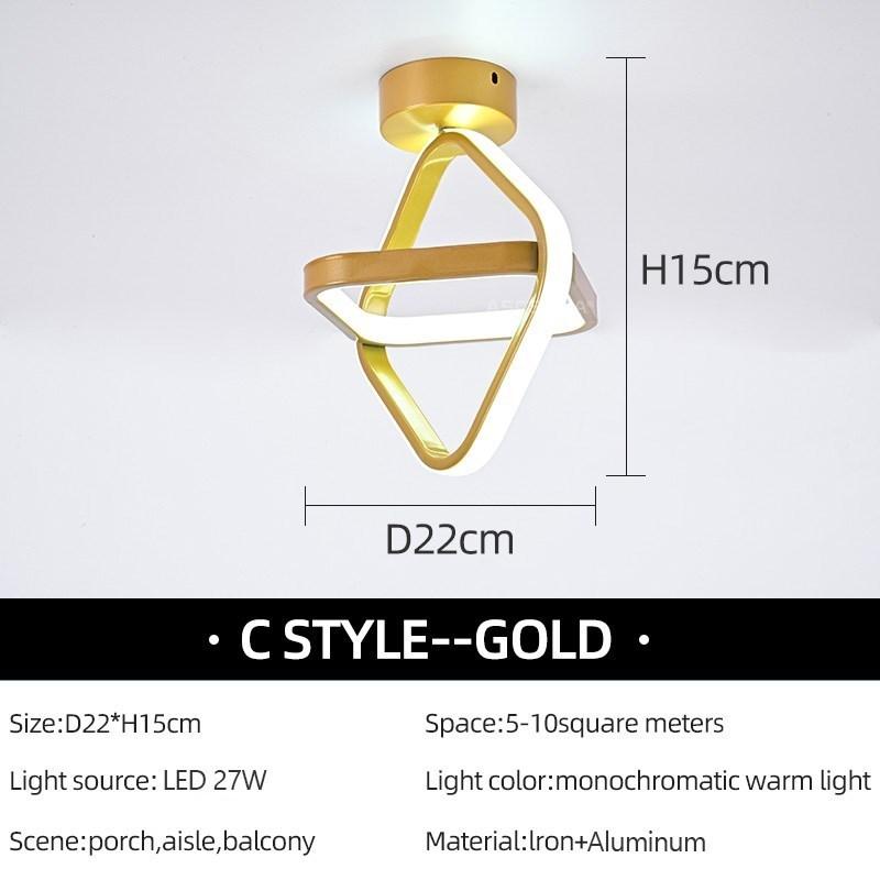 Moderne LED Gang-taklys Nodic Home Lighting Led Overflatemontert for soverom Stue Korridor Lys Balkonglys
