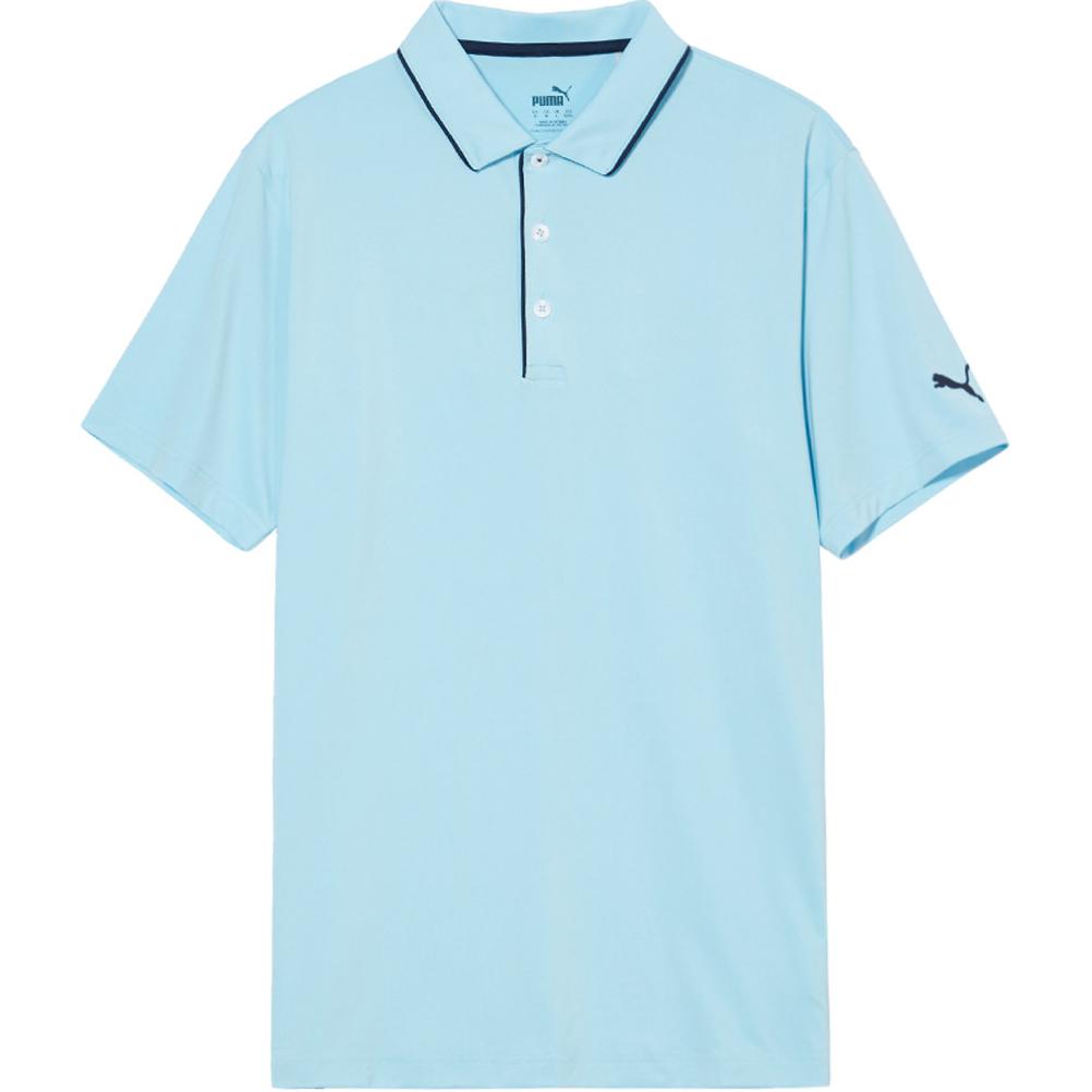 Puma Sports Pullover Solid Color Small Logo Short Sleeve Polo Shirt Men Polo Shirts Light-Blue 620250-09 M