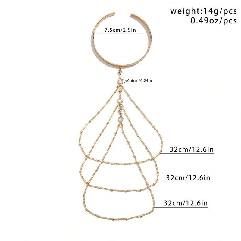 Trendy Arm Jewelry Fashion Sexy Multi-layered Rhinestone Chain Tassel Upper Arm Bracelet Armlet Armband Women Accessories