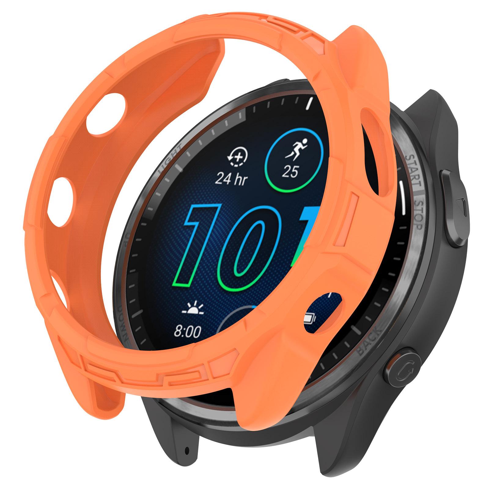 

Захисний чохол з ТПУ для годинника Garmin Forerunner 265 265S 965, захисний чохол-накладка для смарт-годинника, заміна, протиударний, прозорий For Forerunner 965 помаранчевий