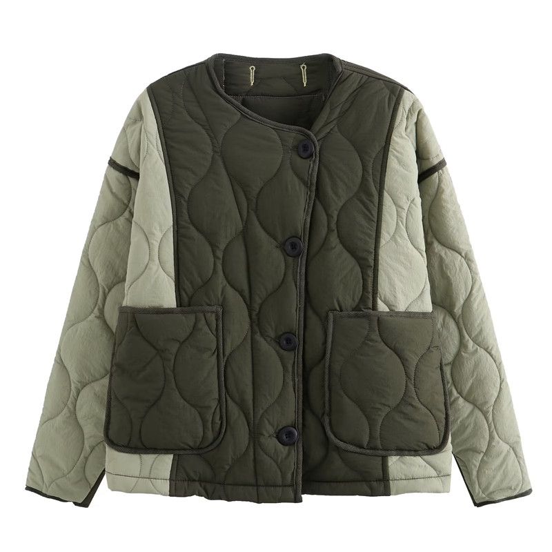 Western Style Autumn and Winter New Fashion Trendy Women clothes round Neck Long sleeve Cotton-padded jacket Jacket 2969254 400