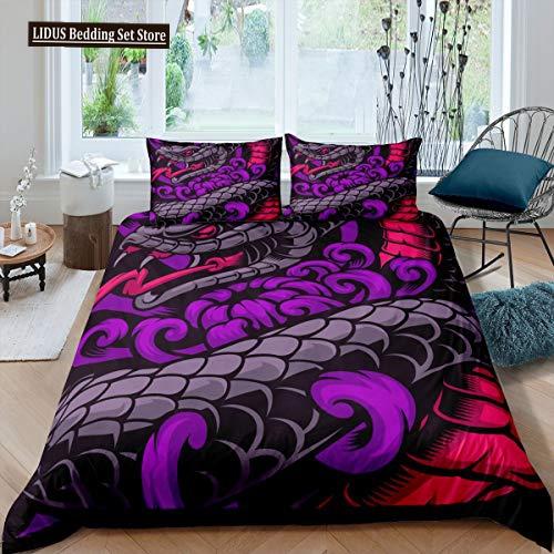 Kwiat Węża Trawa Księżyc Poliestrowy Komplet Poszewek na Kołdrę Dla Dzieci Chłopców Dziewczynek Motyl Zwierzęcy Pokrowce na Kołdrę z Poszewkami Rozmiar Twin