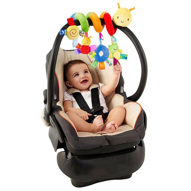 Non-Toxic Baby Crib Hanging Rattles Toys Car Seat Toy Soft Mobiles Stroller Crib Cot Spiral Toy Pram Hanging Dolls For Babies Newborn Gift