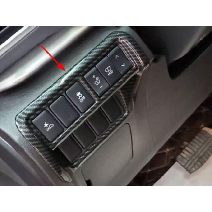 Carbon Fiber Headlight Switch Button Trim For Mitsubishi Eclipse Cross 2018-2023