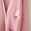 Herbst Koreanische Mori Mädchen Süße Lolita Cute Bunny Stickerei Gestrickte Pullover Japanische Frauen Langarm Strickjacke Mantel Strickwaren