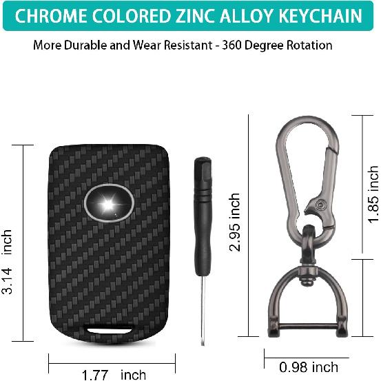 2Pcs 4 Buttons Silicone Rubber Key Fob Cover Compatible With 2025 2024   Mazda 3 6 CX-3 CX-5 CX-9 CX-30 CX-50 CX-90 MX-5 Miata MX-30 EV Carbon Fiber