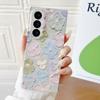 Colorful Embossed Effect Watercolor Flower Phone Case for Samsung Galaxy Z Fold 7 Shockproof Slim Camera Protection Back Cover