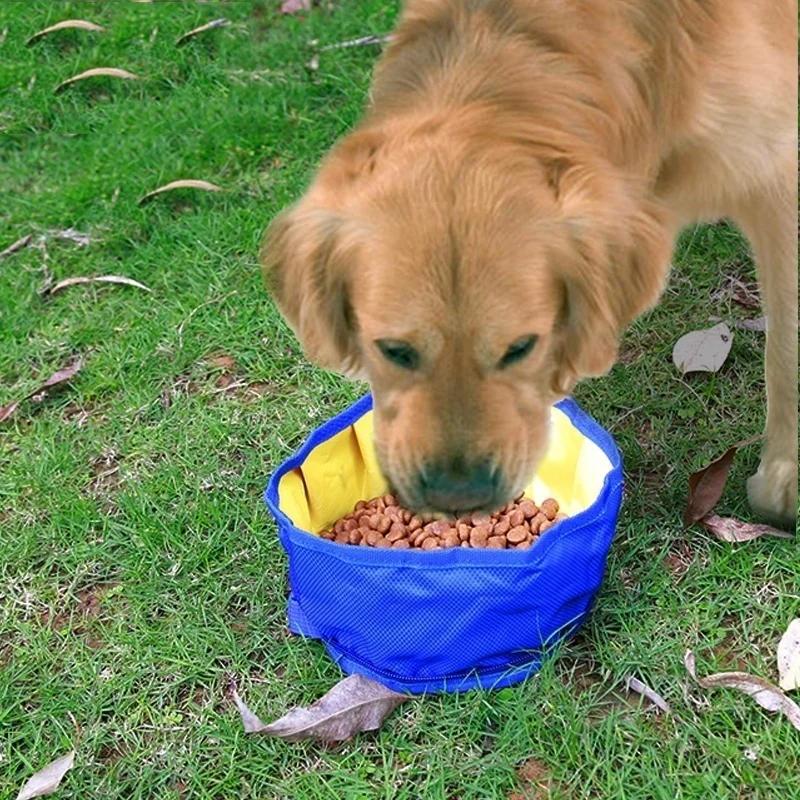 Nuovo Contenitore Grande Volume per Cani Pieghevole Ciotola Acqua Cane Borsa Conservazione Cibo Escursionismo Viaggio all'Aperto Ciotola Pieghevole per Animali 1100ML