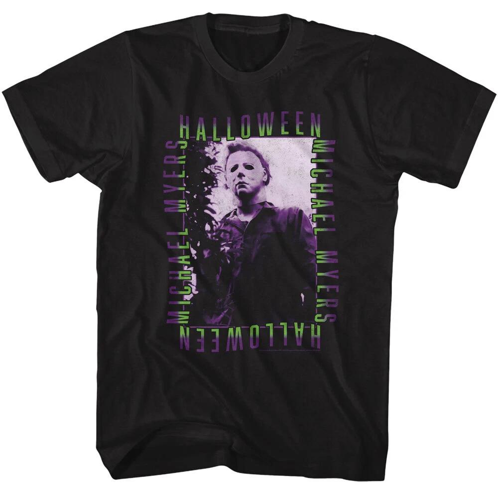 

Halloween Movie Michael Myers Repeat Gradient Text Framed Photo Men s T Shirt 3XL