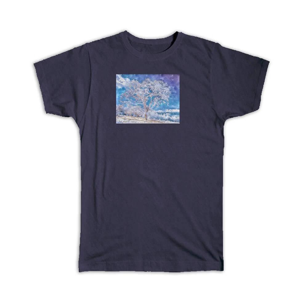 Gift T-Shirt : Watercolor Winter Tree L