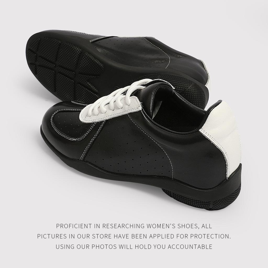 6Cm~ Retro Ballet Training Shoes Women'S Versatile Lace-Up Casual Sports Shoes Inner Height-Increasing Forrest Gump Board Shoes