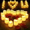 Flickering LED Ivory Electronic Candle, Flameless Tealight Candle,Battery Operated LED Tealight Candle, Ideal for Weddings, Ta