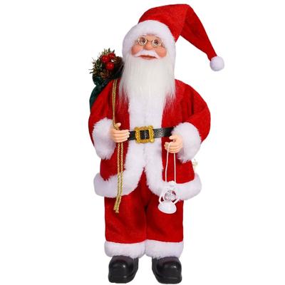 Durable 3D Santa Claus Cute Creative Christmas Home Decorations 12 Inch Cartoon Standing Santa Christmas Gifts