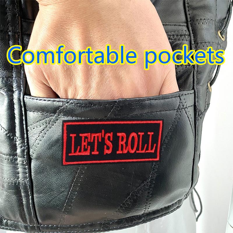 Weste Street Punk Weste Jacke ärmellose Harley Motorrad Abzeichen bestickte Weste