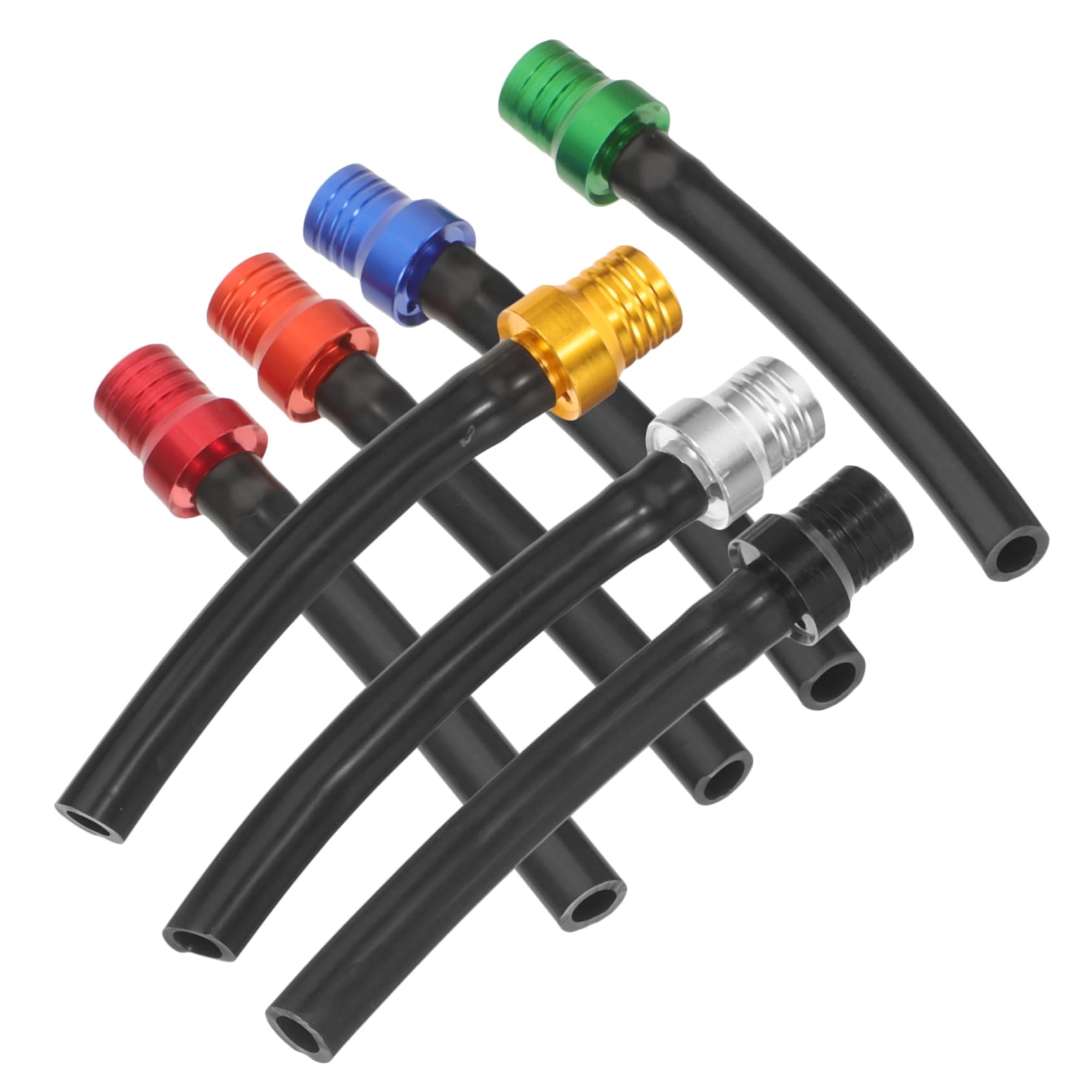 

DRESSOOS 7pcs Motorcycle Fuel Tank Cap Hose Aluminum Alloy Gas Nozzle Cap Gasoline