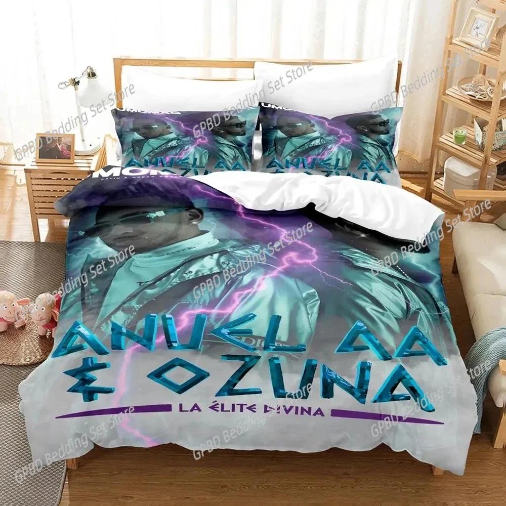 3D Print Anuel Aa Real Hasta La Bedding Set 3D Printed Suitable For Bedroom Duvet Cover Set With Pillowcases Kids Home Textile