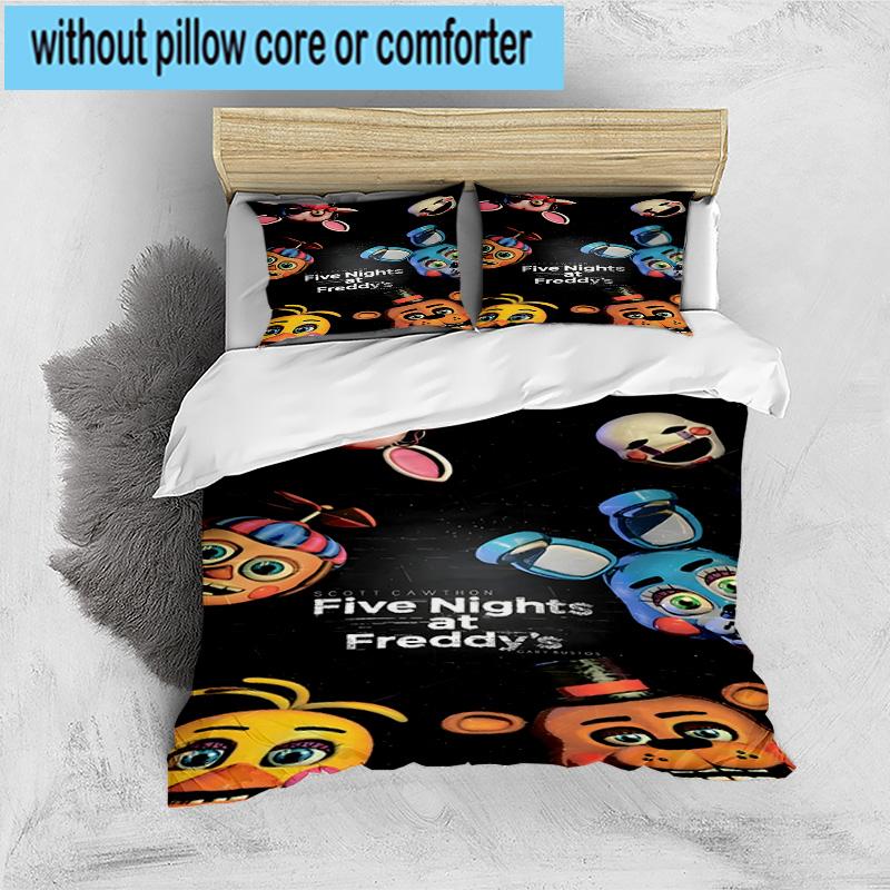 3PCS Five Nights Teddy Bear 3pcs Bedding,Including 3PCS Duvet Cover And 2pcs Pillowcases Perfect for Christmas,Ideal for Bedroom, Dormitory