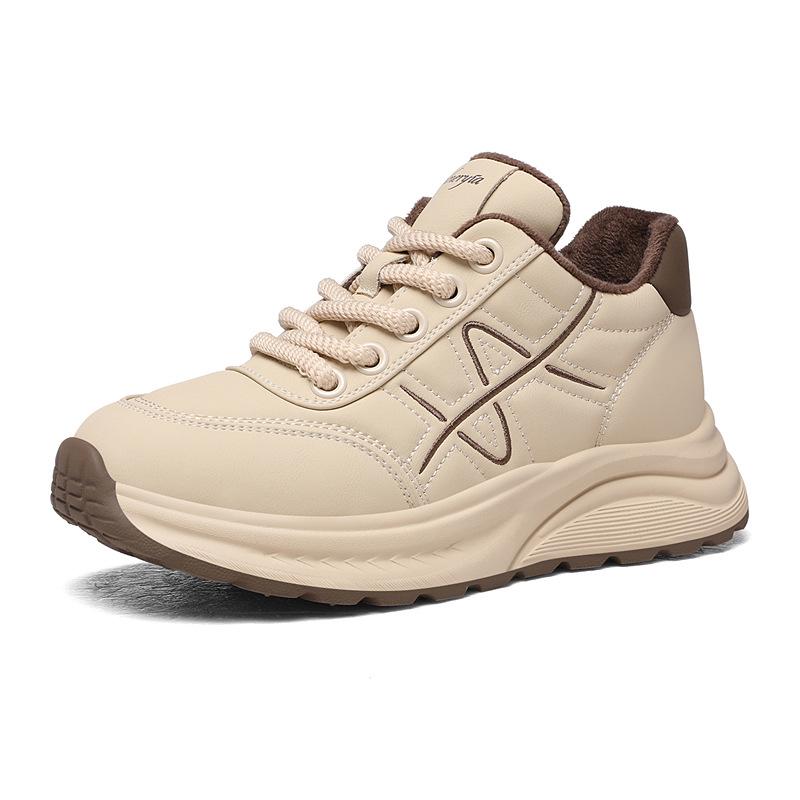 Golden Rabbit Women's Fleece-Lined Lightweight Non-Slip Running Shoes – 2025 Trendy Soft Sole for Comfort