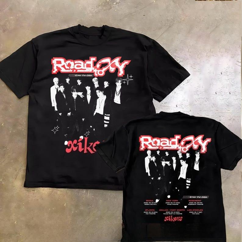Xikers Road to XY_ Enter the Gate Tshirt, Xikers 2026 World Tour Shirt, Xikers Enter Gate Tour , Xiker Spur Album Shirt 4XL
