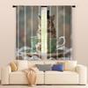 Filtering Curtains Excluding Rods Non Movable Without Batteries Whimsical Mouse Tea Cup Use Bedrooms Curtain Set Of 2 Made Polyester Washable Sleeping