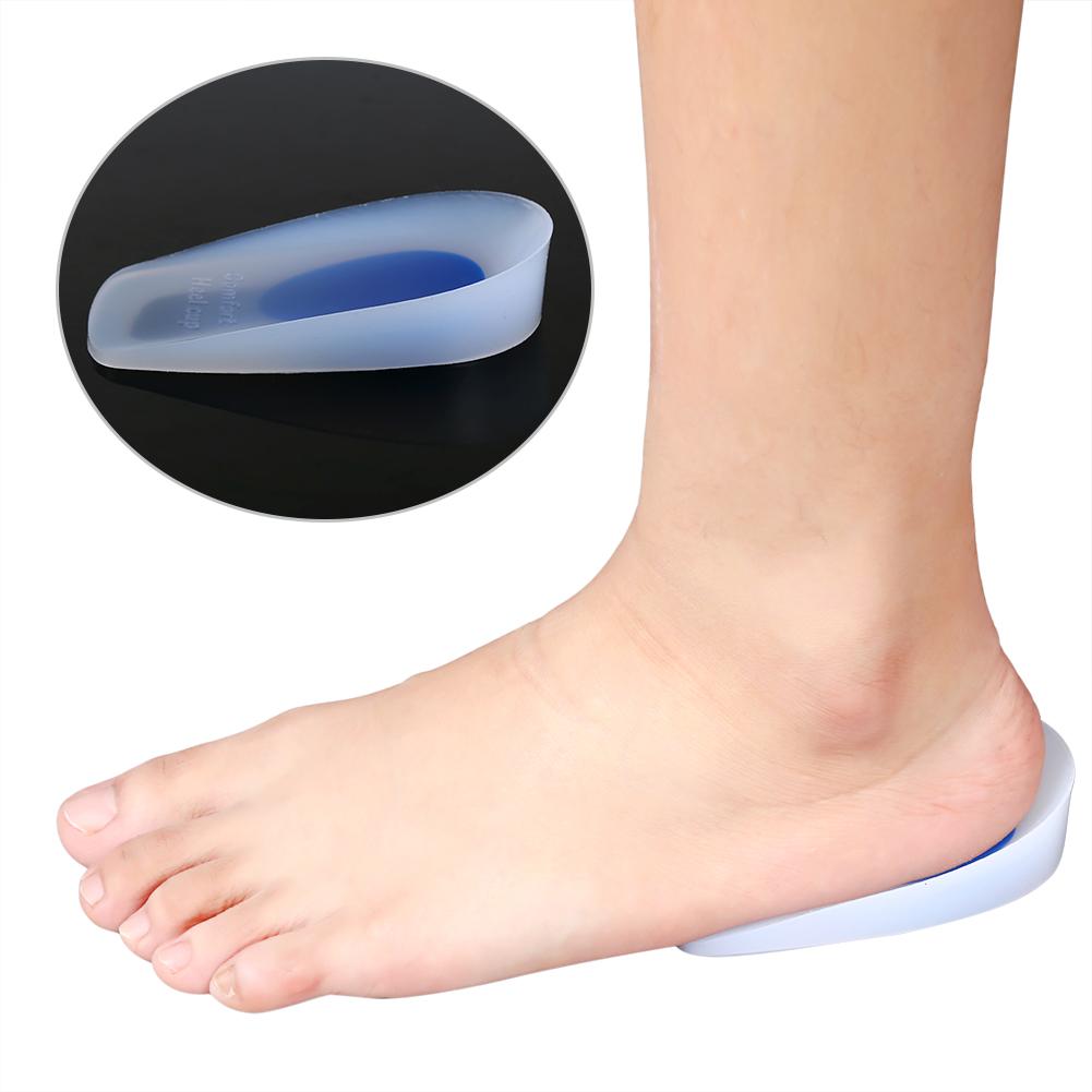 1 Pair Silicon Gel Heel Cup Cushion Heel Support Insoles Pad 2 Sizes