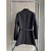 Fall/Winter Women's Coat with Belt Wool Blend Stand-up Collar Long Sleeve Overcoat