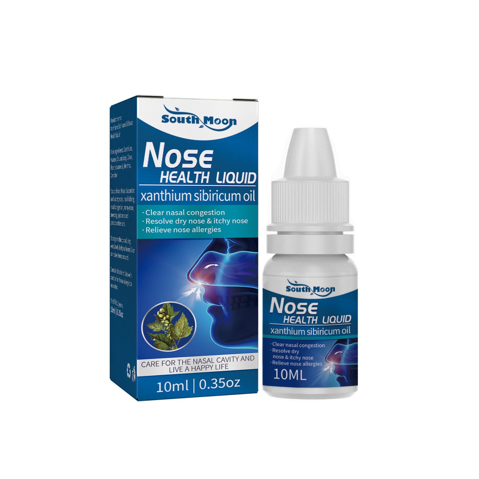 10ML XanThium Sibiricum Oil Nose Comfort Health Liquid Clears Nasal Congestion Relieves Nasal Allergies Dryness Itching Sneezing 10ml boxed