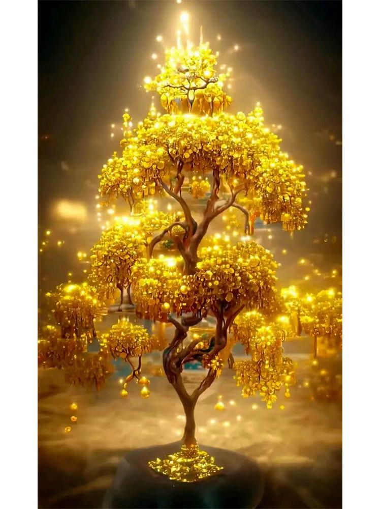 Dream Gold Gold Neue Serie 2024 Partydekoration Diamond Painting 5D DIY Diamant Mosaik Stickset Personalisiertes Geschenk