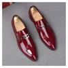men's fashion party prom dress shoes slip-on patent leather oxfords shoe breathable summer loafers  designer trend footwear