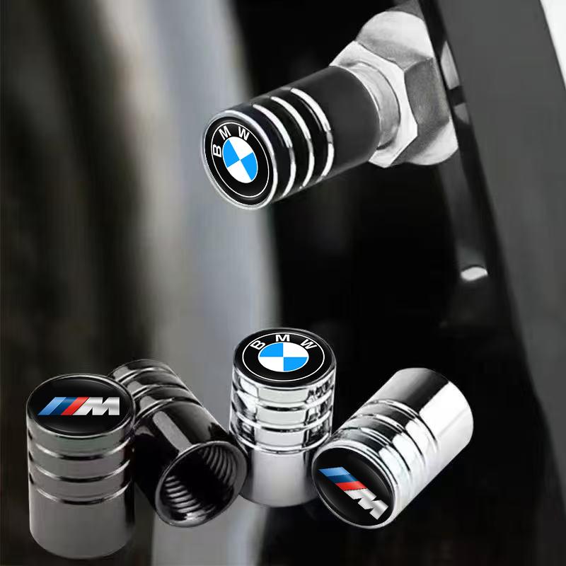 BBIZ5 4Pcs Car Wheel Tire Air Valve Caps Stem Cover with Color Brand Logo For BMW X1 X3 X5 F31 F30 F10 F11 E70 F25 F01 F02 F26 F23 F45