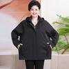 Middle-aged and elderly mother autumn coat foreign style age-reducing trench coat year-old grandmother spring and autumn national style top women