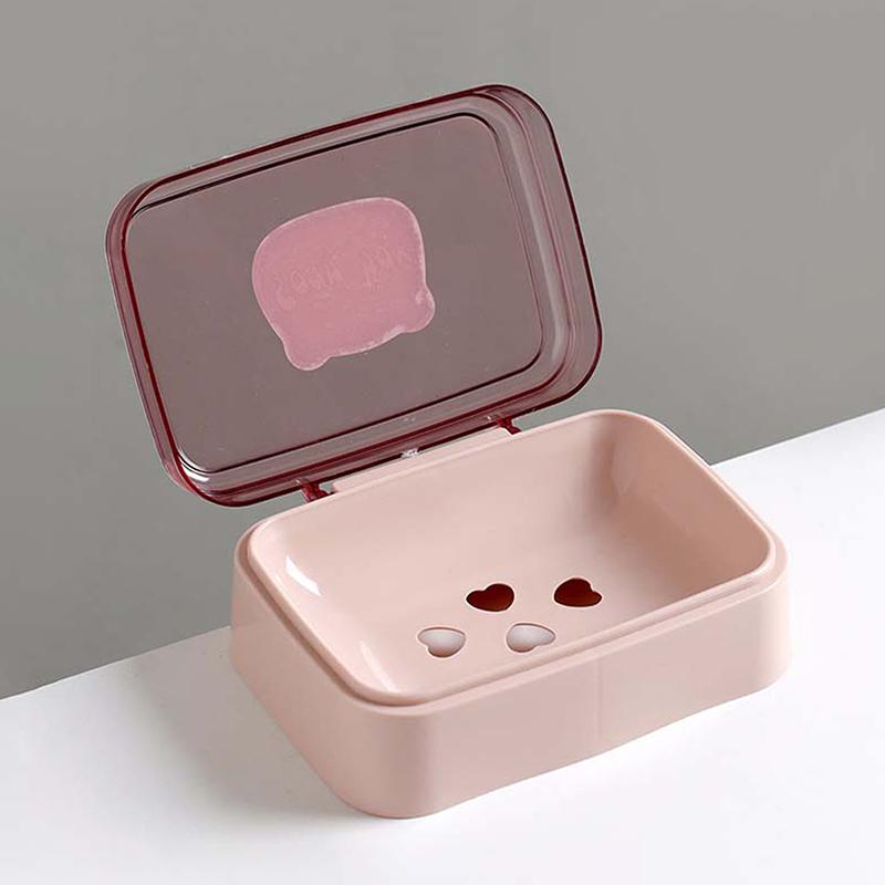 Bathroom Soap Dish With Lid Home Plastic Soap Box Keeps Soap Dry Soap Dish Travel Portable Soap Tray Soap Storage Container