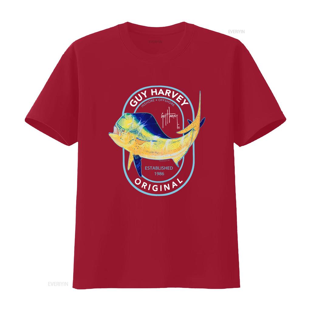 Guy Harvey Original Established 1986 Mens Small T Shirt Inshore Offshore Lifestyle Fish Print vintage Washed Soft Stylish