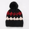 Women's Autumn Winter Plush Warm Knit Hat Chenille Soft Wave Wool Ball Wool Hat