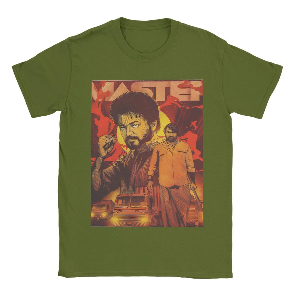 Unisexs Tshirt Thalapathy Vijay Fashion 100 Cotton Tee Shirt Short Sleeve T Shirts Crewneck Clothing Gift Idea