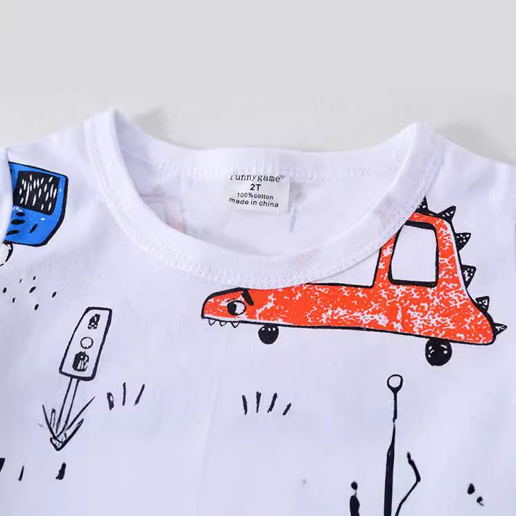 Spring/Summer Cotton Short-Sleeve Kids T-shirt for Boys & Girls