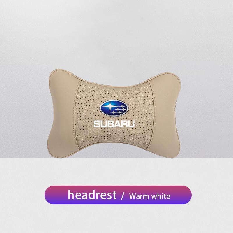 1Pcs Car Seat Headrest Auto Logo Neck Pillow For Subaru STI Forester Tribeca Outback Crosstrek Ascent XV Legacy Impreza Levorg rgw1