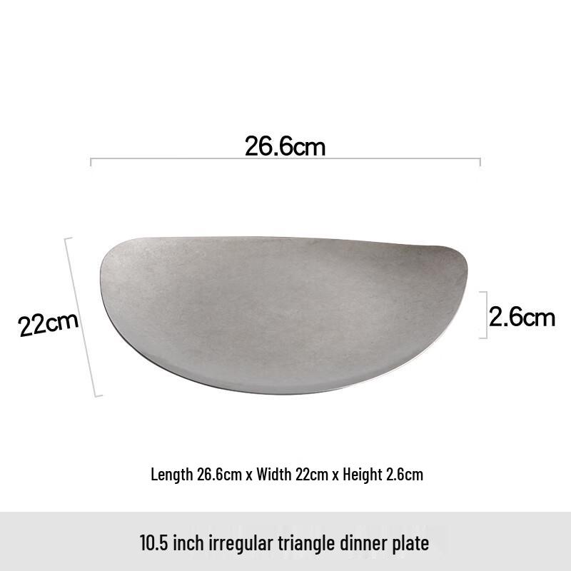 Retro Nordic Irregular Stainless Steel Serving Plate
