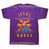 Jesus Raves Funny Electronic Music Festival DJ T Shirt Dance Graphic Cotton Streetwear Short Sleeve Birthday Gifts Tshirt Men