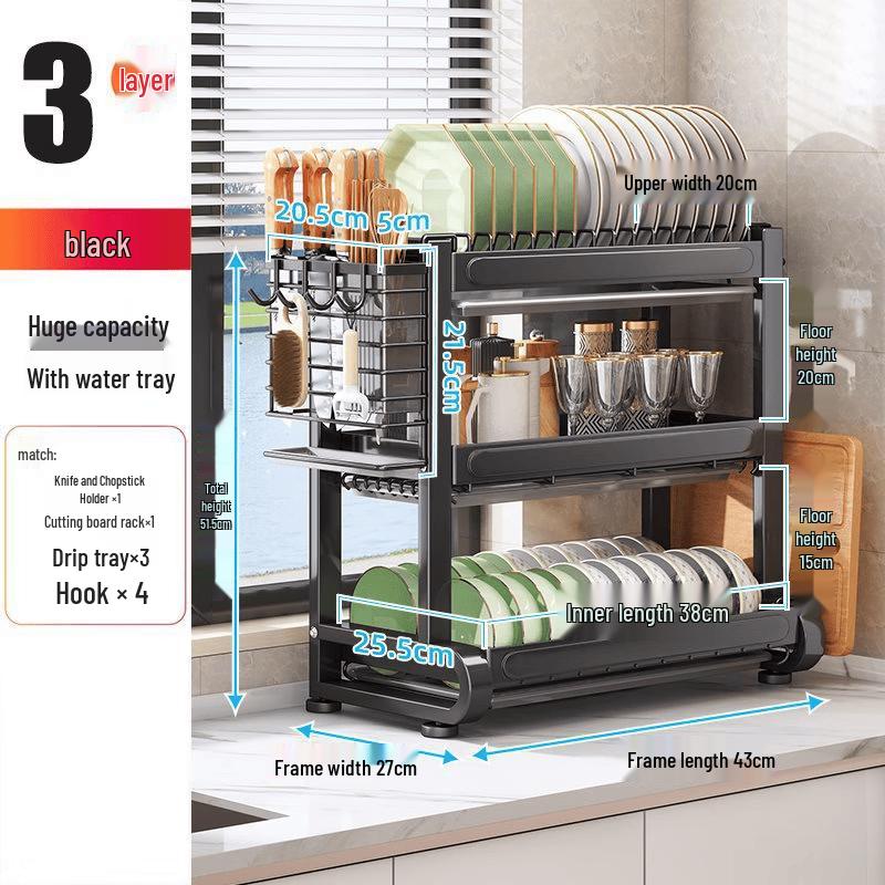 Kitchen Countertop Dish Drying Rack