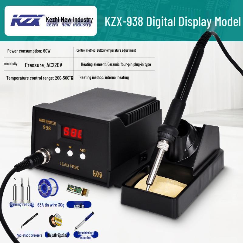 Kezhi 60W Digital Display Soldering Station 936, Internal Heating, Adjustable Temperature for Mobile Phone Repair.