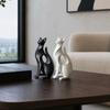 3D Printed Cat Figurine, Modern Geometric Cat Sculpture, Minimalist Art Decor for Entryway Desk Shelf, Cat Lover Home Gift