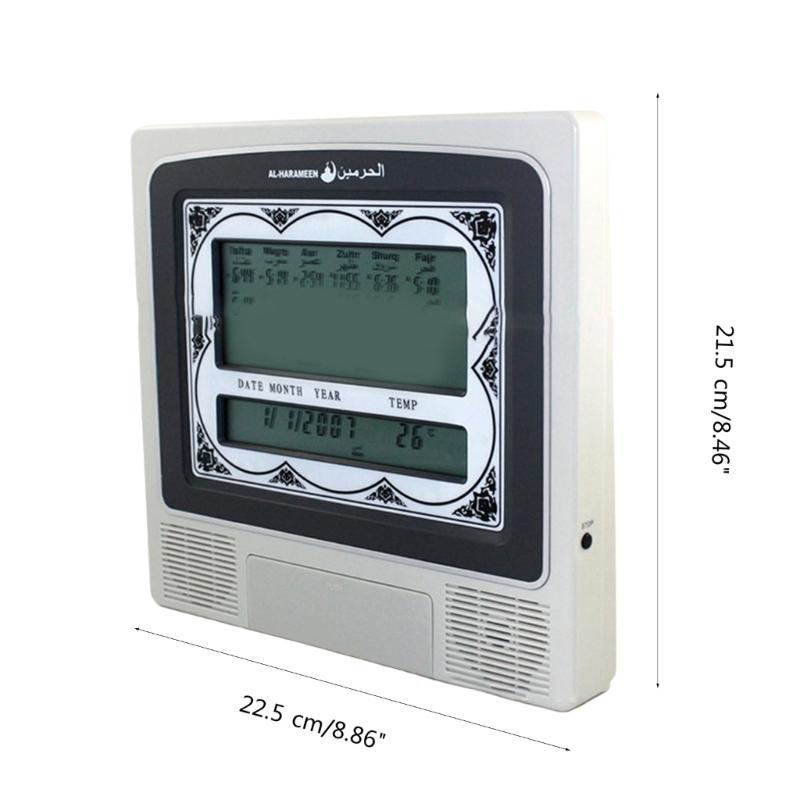 Decorative Azan Clock Calendars Muslim Prayer Desk Alarm Clock Digital Reminder Decorative Automatic Digital Alarm Clock