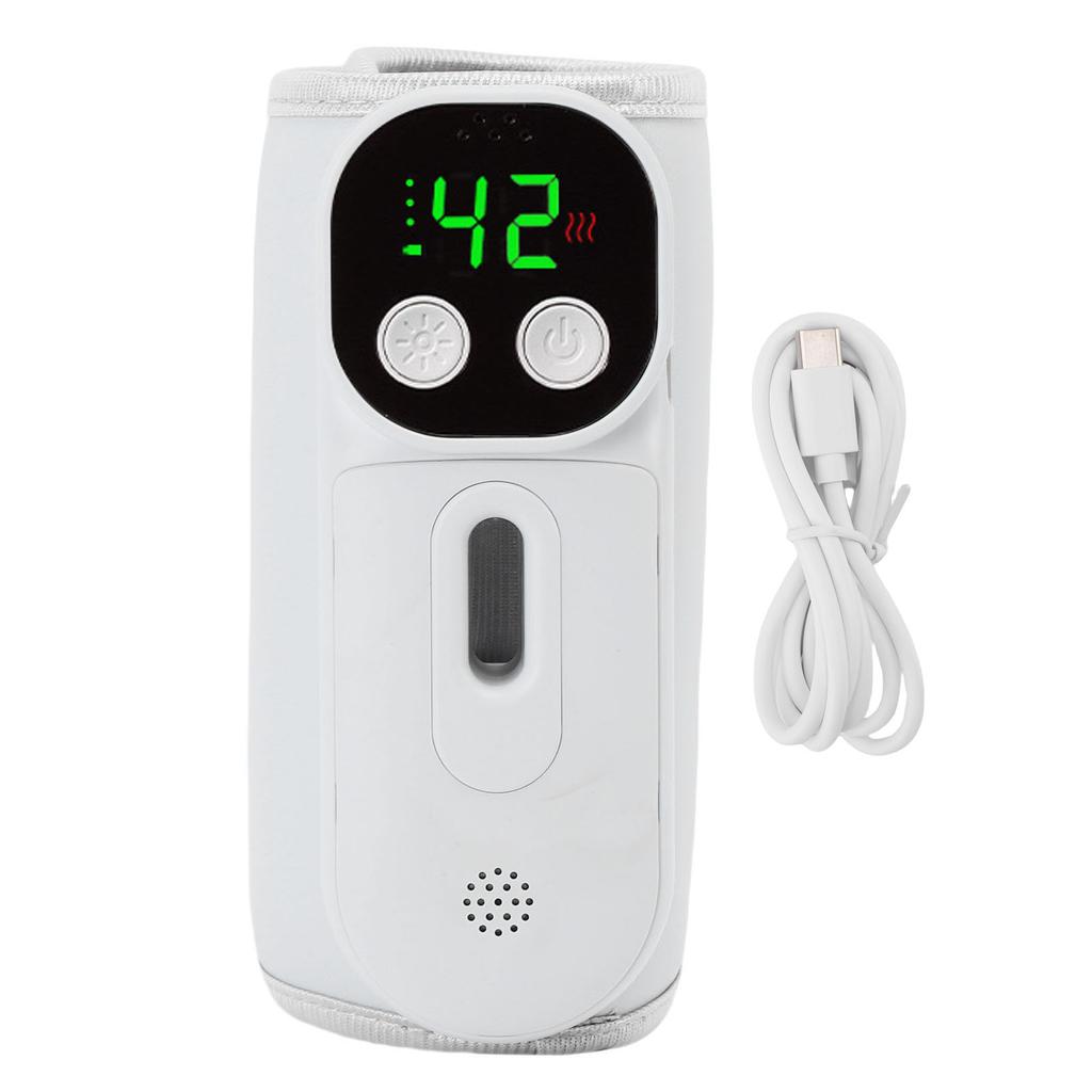 Milk Bottle Warmer Cordless LED Display Fast Heating Accurate Temp Control Breastmilk Warmer with Night Light Window