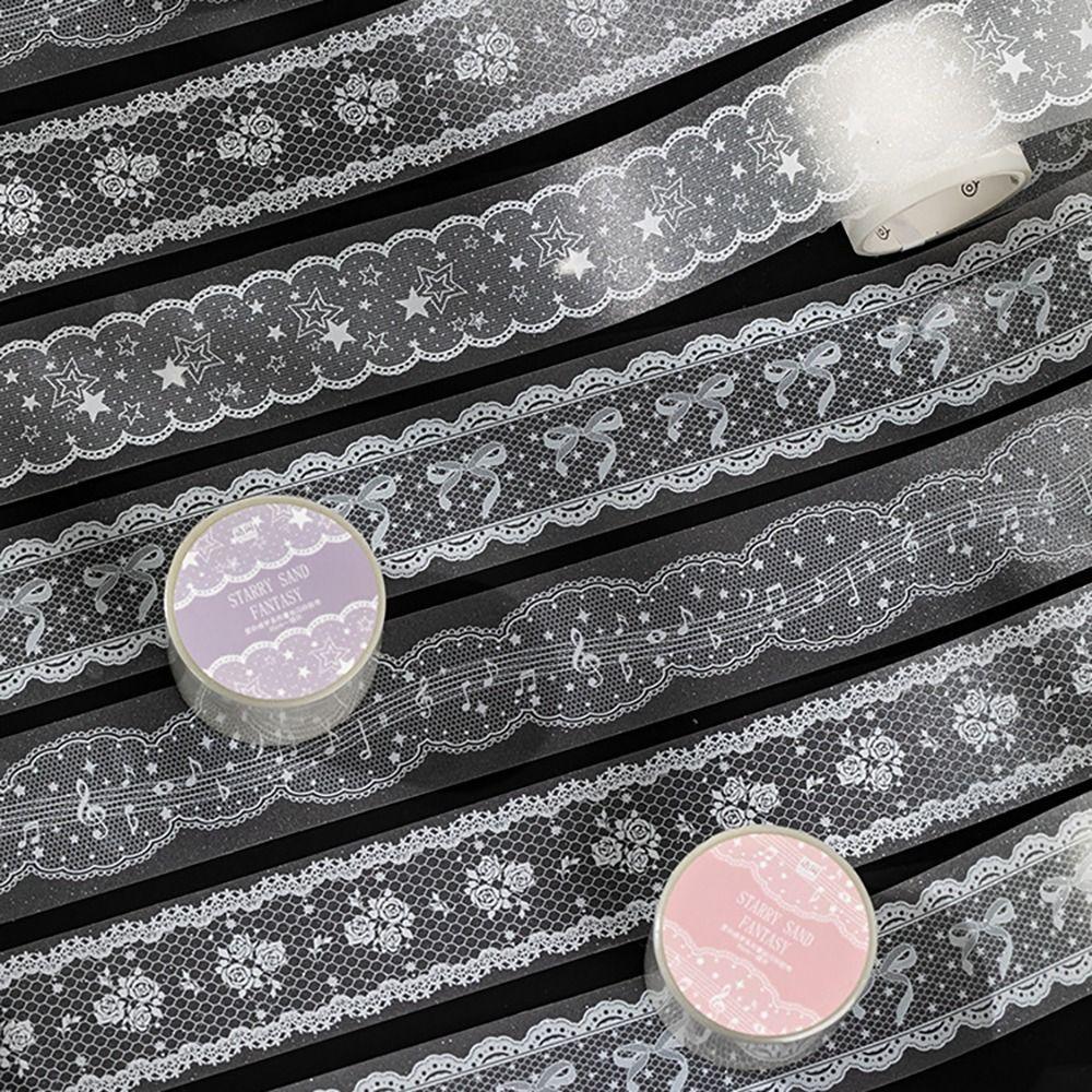 Star Sand Dream Series Washi Tape Fine Glitter Die-Cut Tape Aesthetic Stickers Journal Decor