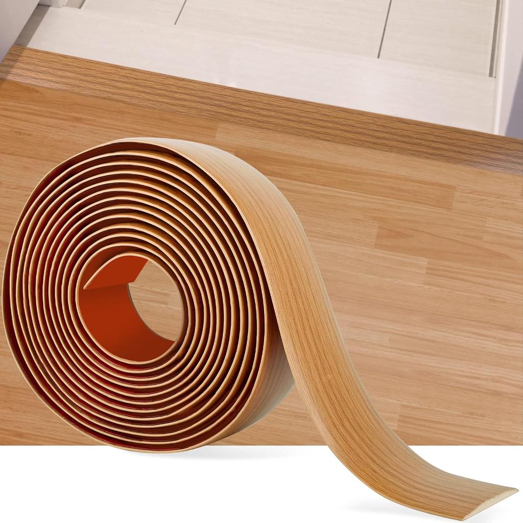1PC 1/3meters PVC Wood Floor Transition Strip Edge Closing Strip Self-adhesive Seam Strip Flat Buckle Dge Pressing